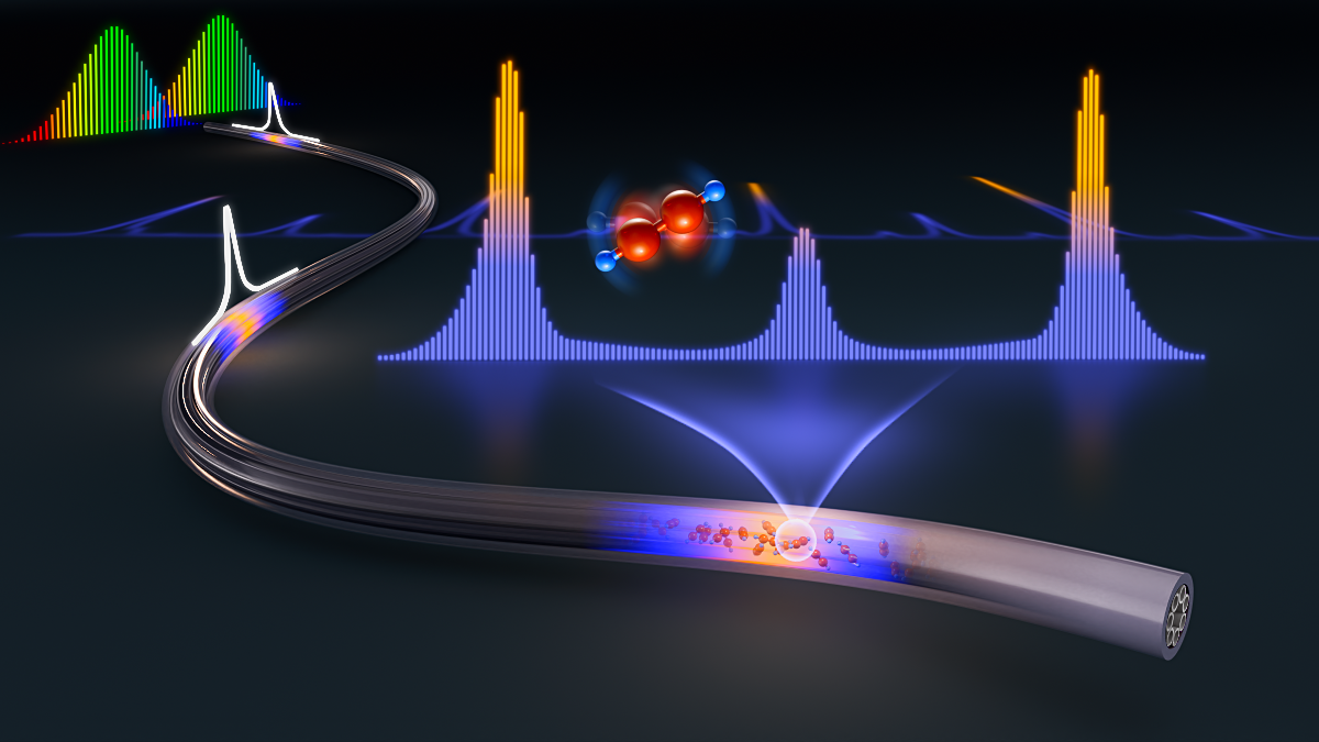 概念图Dual-comb photothermal spectroscopy of gases in a hollow-core fiber.png